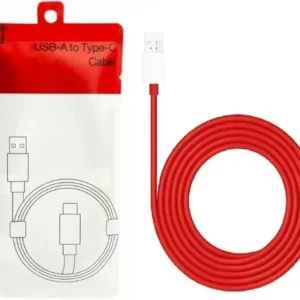 OnePlus Type-C Fast Charging Cable – Red, Original with SuperVOOC/Warp Charge support